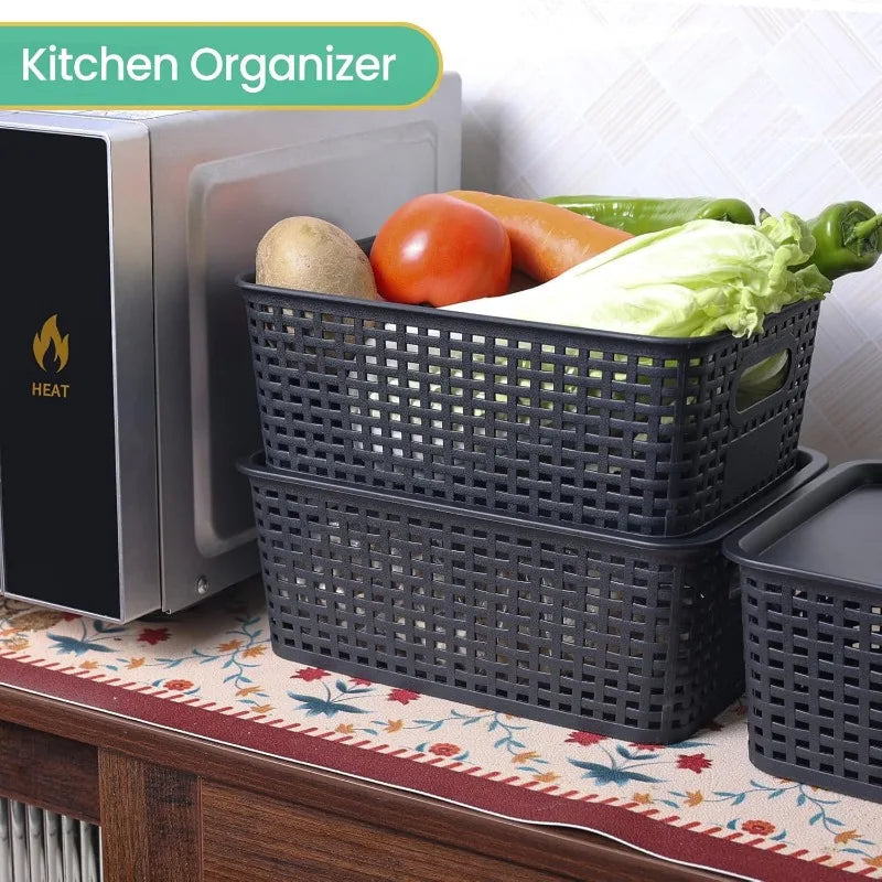 Stackable Storage Bins with Lids