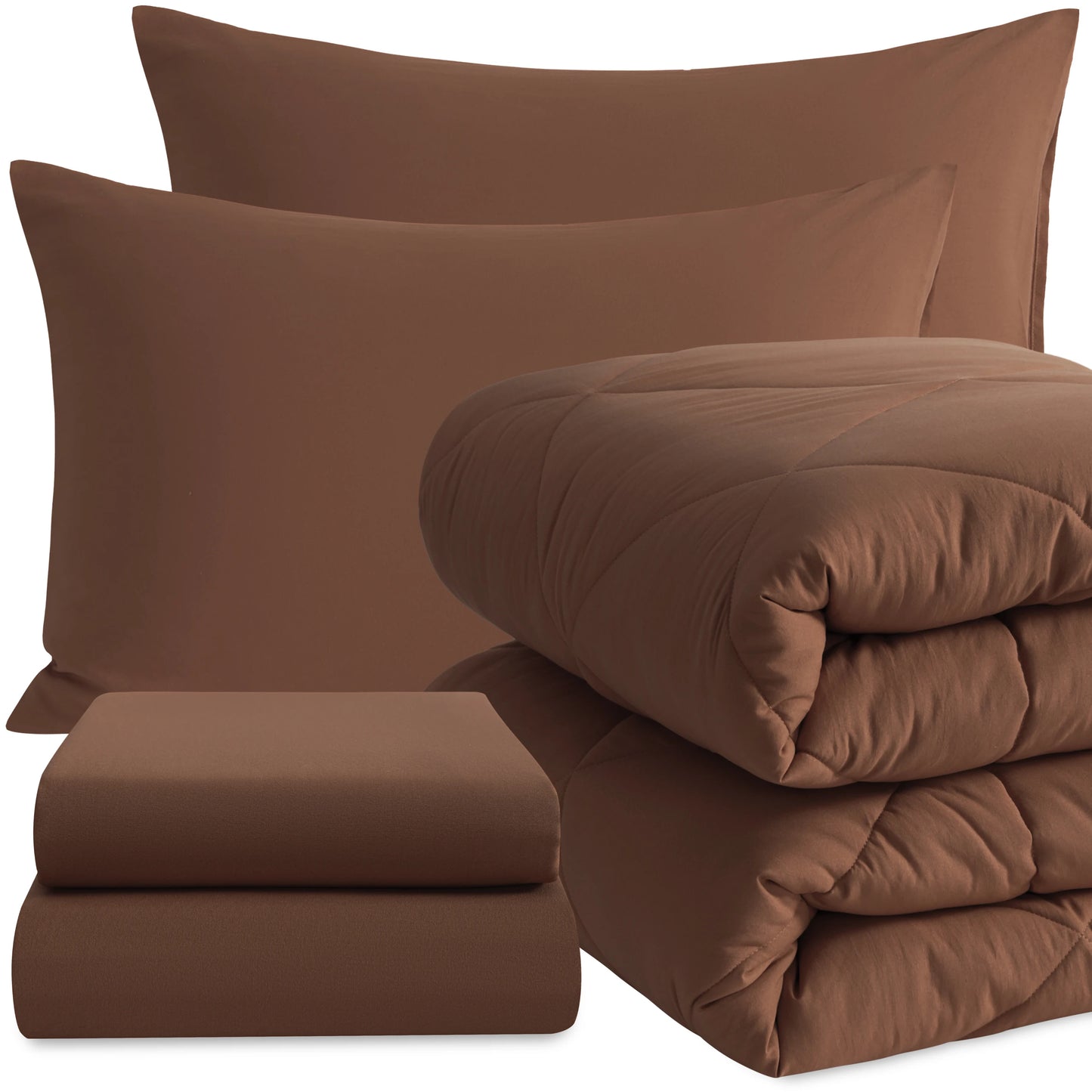 5 Piece Bed in a Bag, Includes Comforter, Fitted Sheet, Top Sheet and Pillowcases