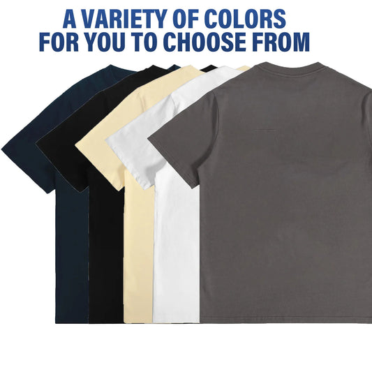 Men's  100% Cotton Short Sleeve Solid 5 Color O-neck Soft T-shirt