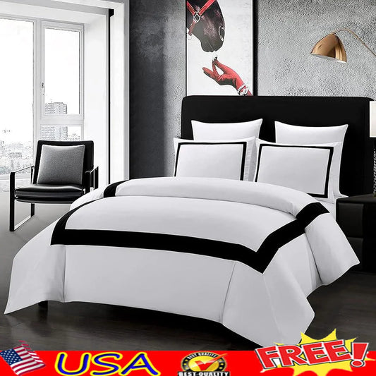Queen Size 3Pcs Ultra Soft Breathable Bedding Collection with Zipper Closure and Pillow Shams