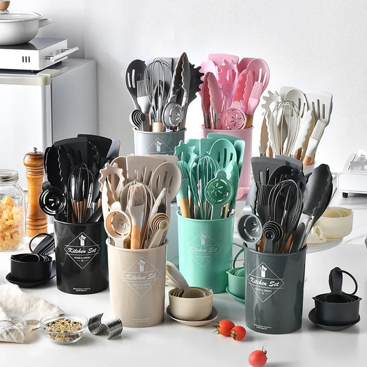 12PCS Silicone Kitchen Utensils Cooking Set  Kitchenware
