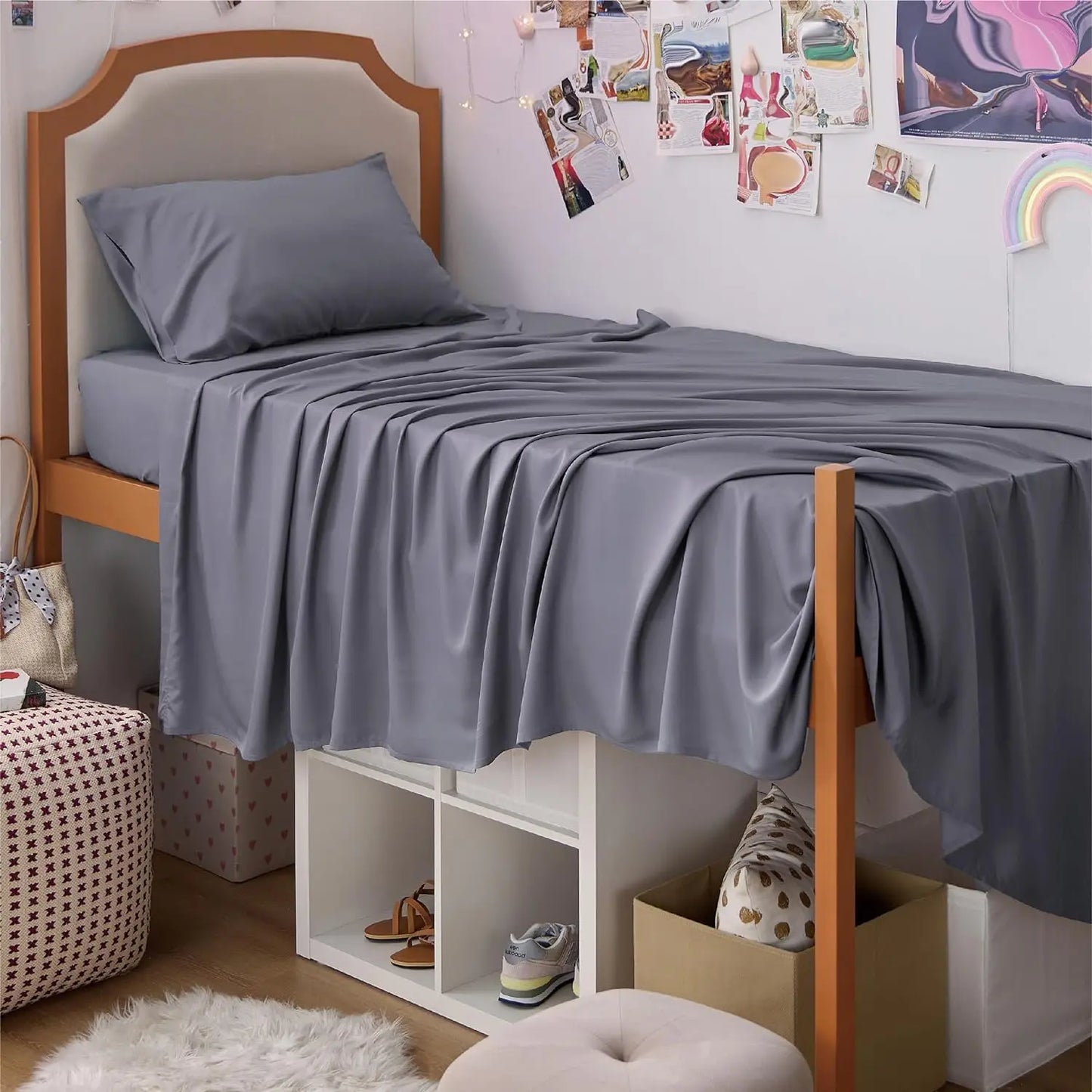 Bamboo, Deep Pocket Up to 16", Breathable & Soft, Hotel Luxury Silky Bedding Sheet