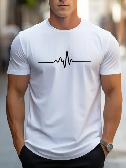 Men's Comfortable Crew Neck Short Sleeve Sports T-shirt, And Versatile Summer Fashion