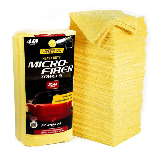40 Pack Heavy Duty Multi-Purpose Microfiber Towel Auto & Home Cleaning Dusting Polishing