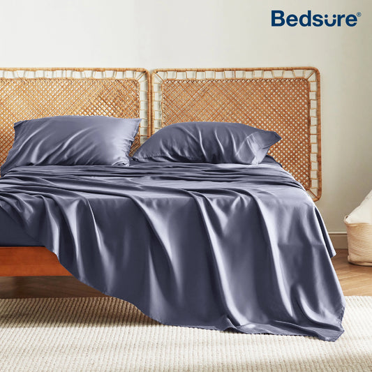 Bamboo, Deep Pocket Up to 16", Breathable & Soft, Hotel Luxury Silky Bedding Sheet